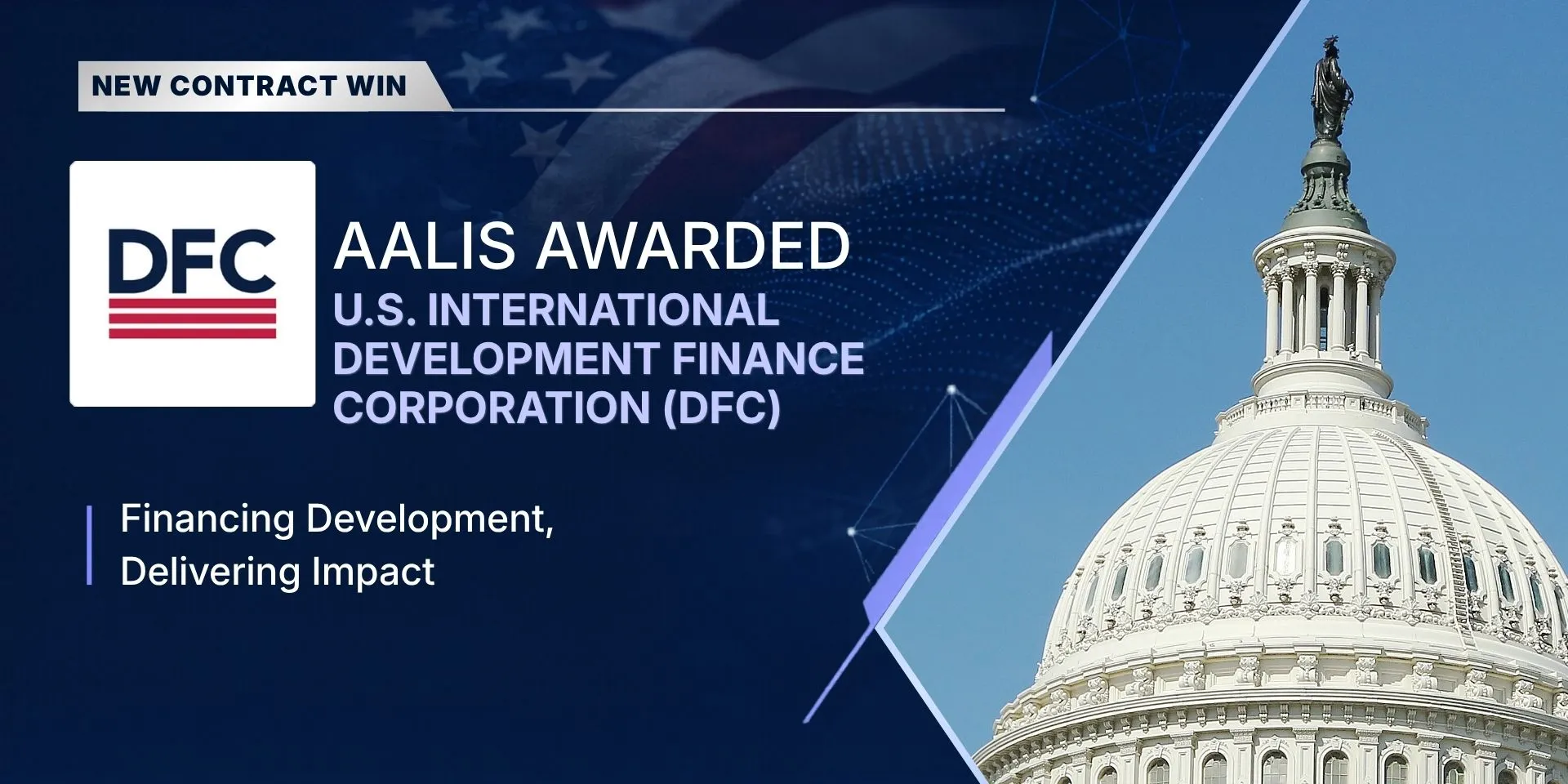 Aalis awarded the U.S. International Development Finance Corporation contract